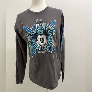 Disney Cruise Line Castaway Cay Surf Surf Shack Tee with White Design EUC size M